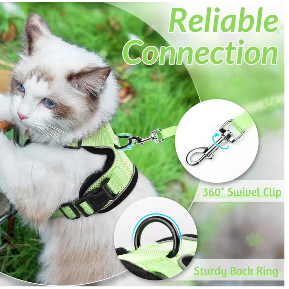 NWT Light Green Cat Harness and Leash Set - Picture 6 of 8